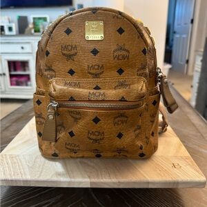 MCM Cognac Brown backpack!!